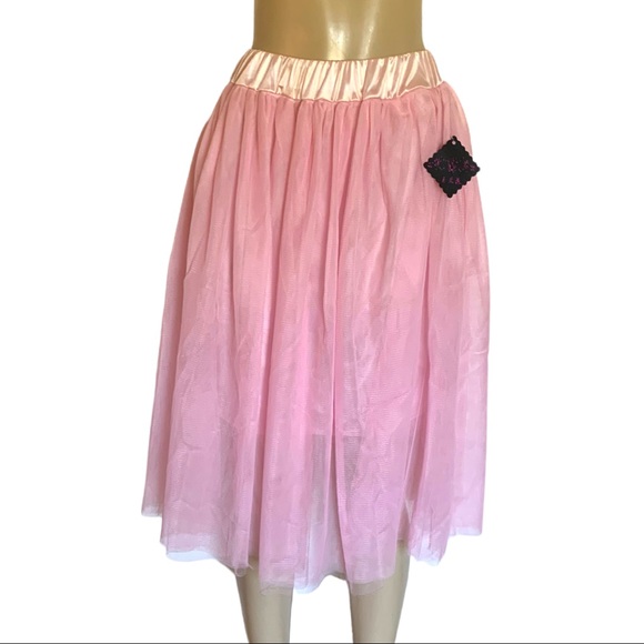 NWT Tutu Crinoline Elastic Stretch Waist Slip Underlay Skirt - Picture 1 of 5